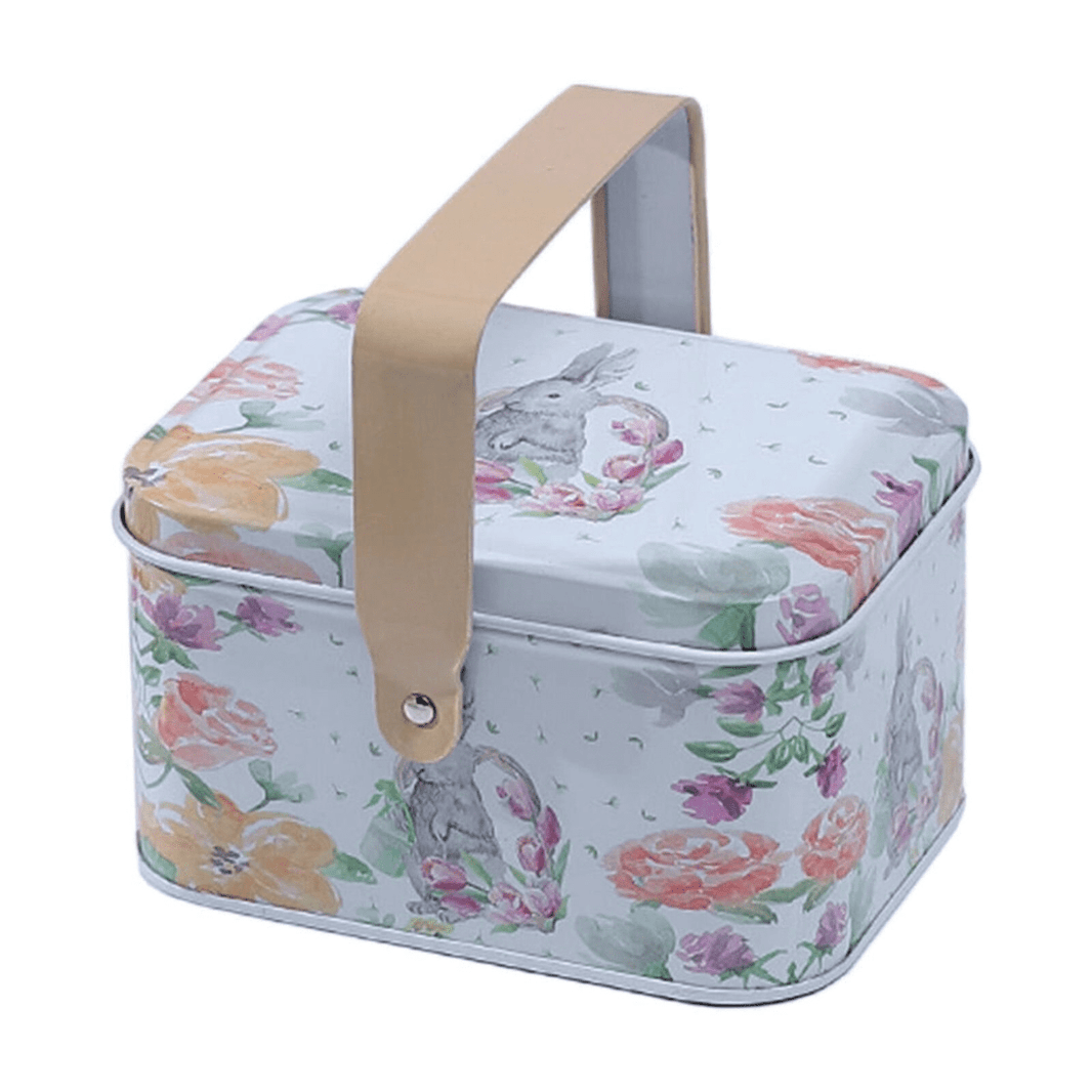 Metallboks med Håndtak Beige