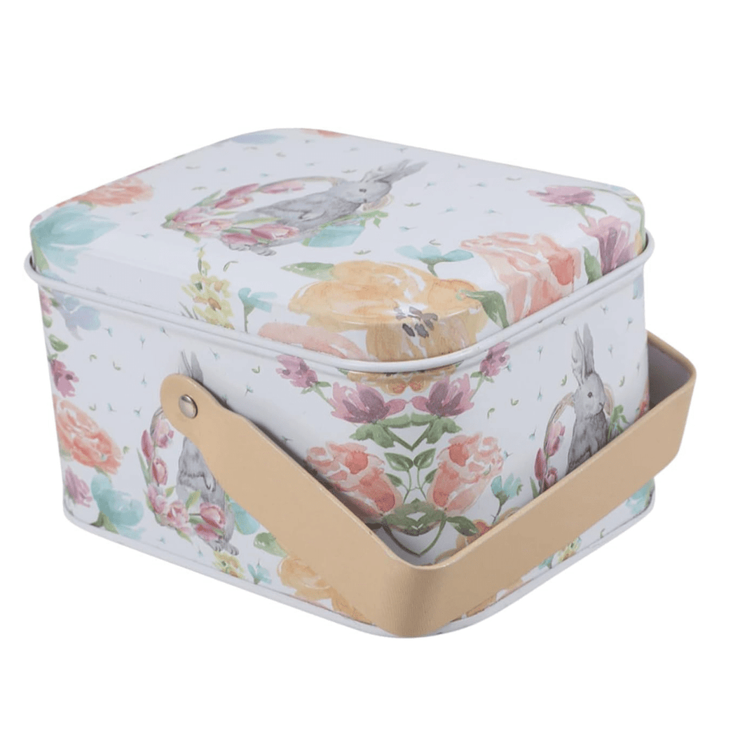 Metallboks med Håndtak Beige