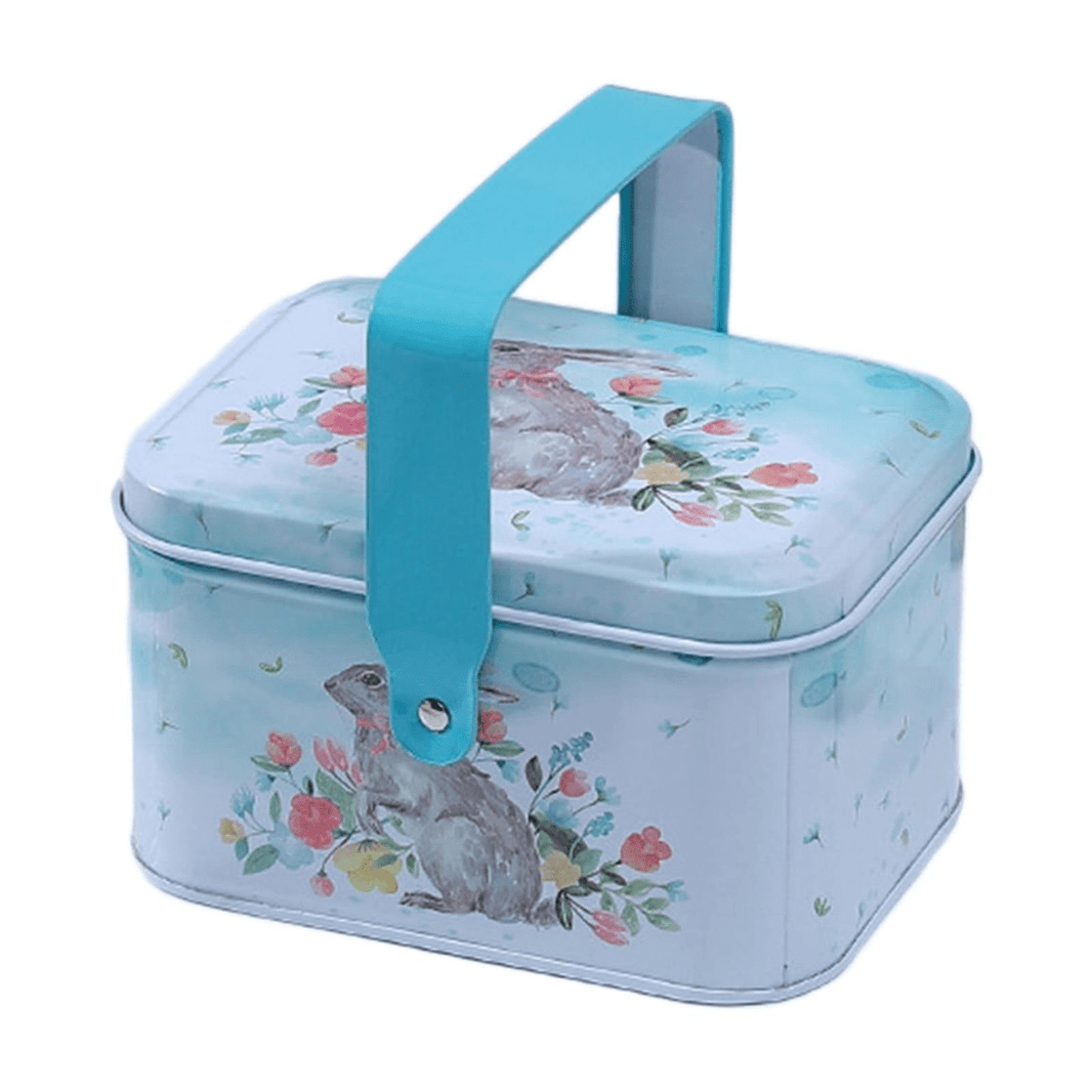 Metallboks med Håndtak Blå