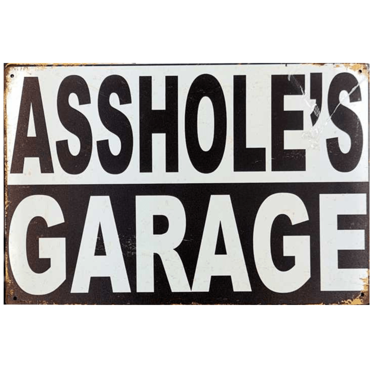Metallskilt - Asshole's Garage