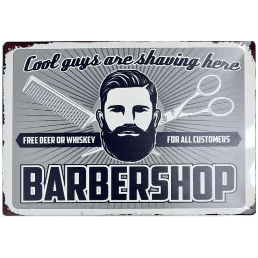 Metallskilt - BarberShop