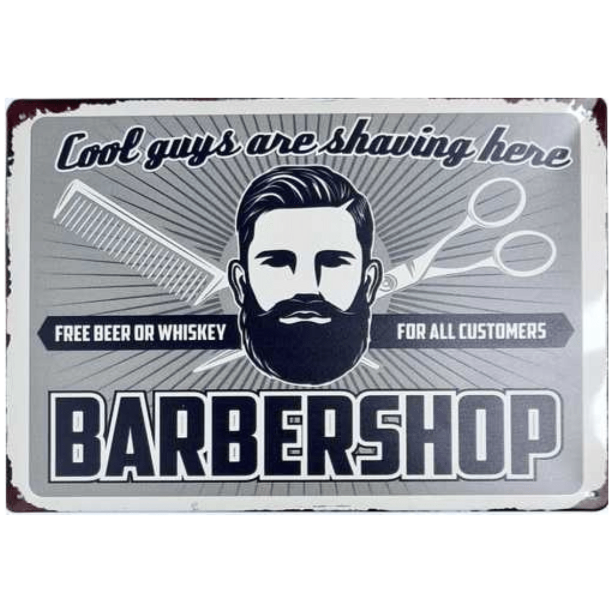 Metallskilt - BarberShop