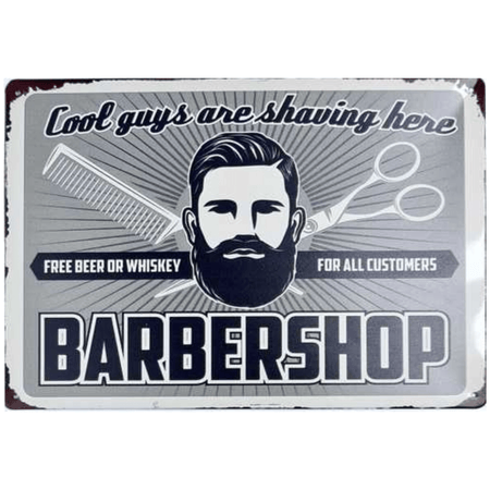 Metallskilt - BarberShop