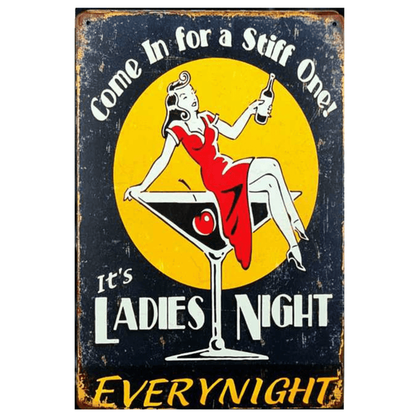 Metallskilt - Ladies Night