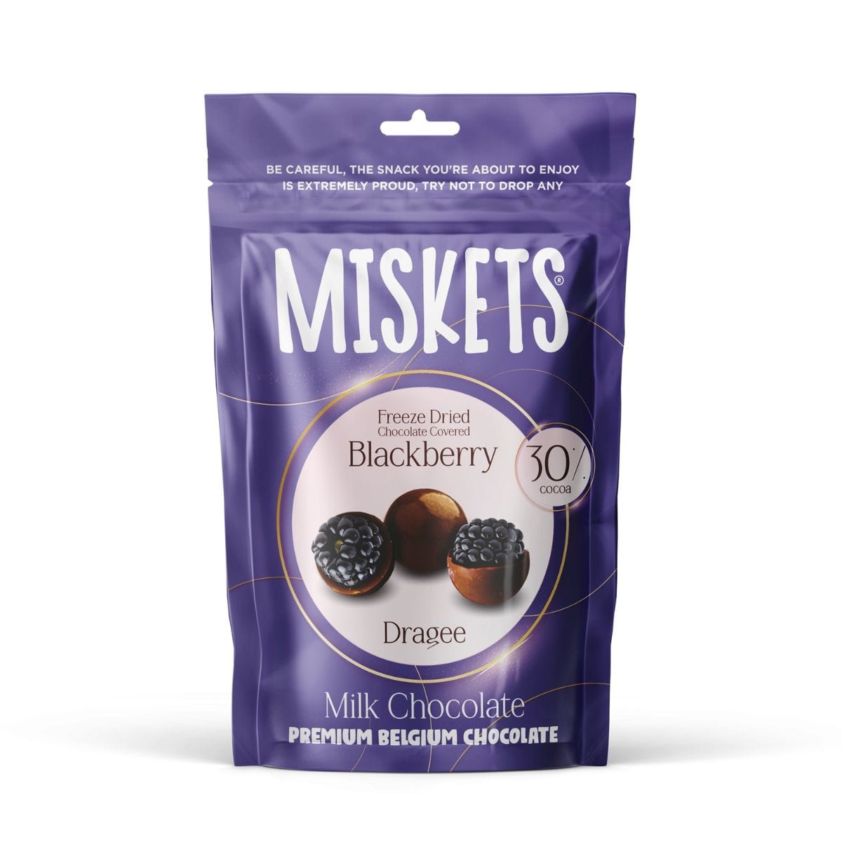 Milk Chocolate Covered Freeze Dried Blackberry 80g