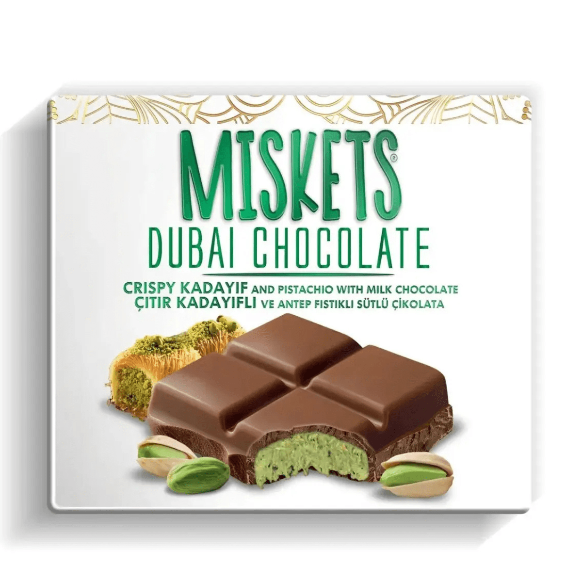 Miskets Dubai Chocolate 100g, dubai sjokolade. trending sjokolade