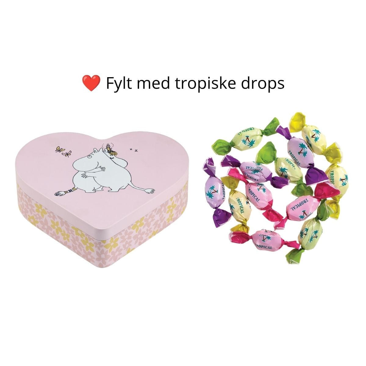 Mummi Hjerteboks Fylt med Drops