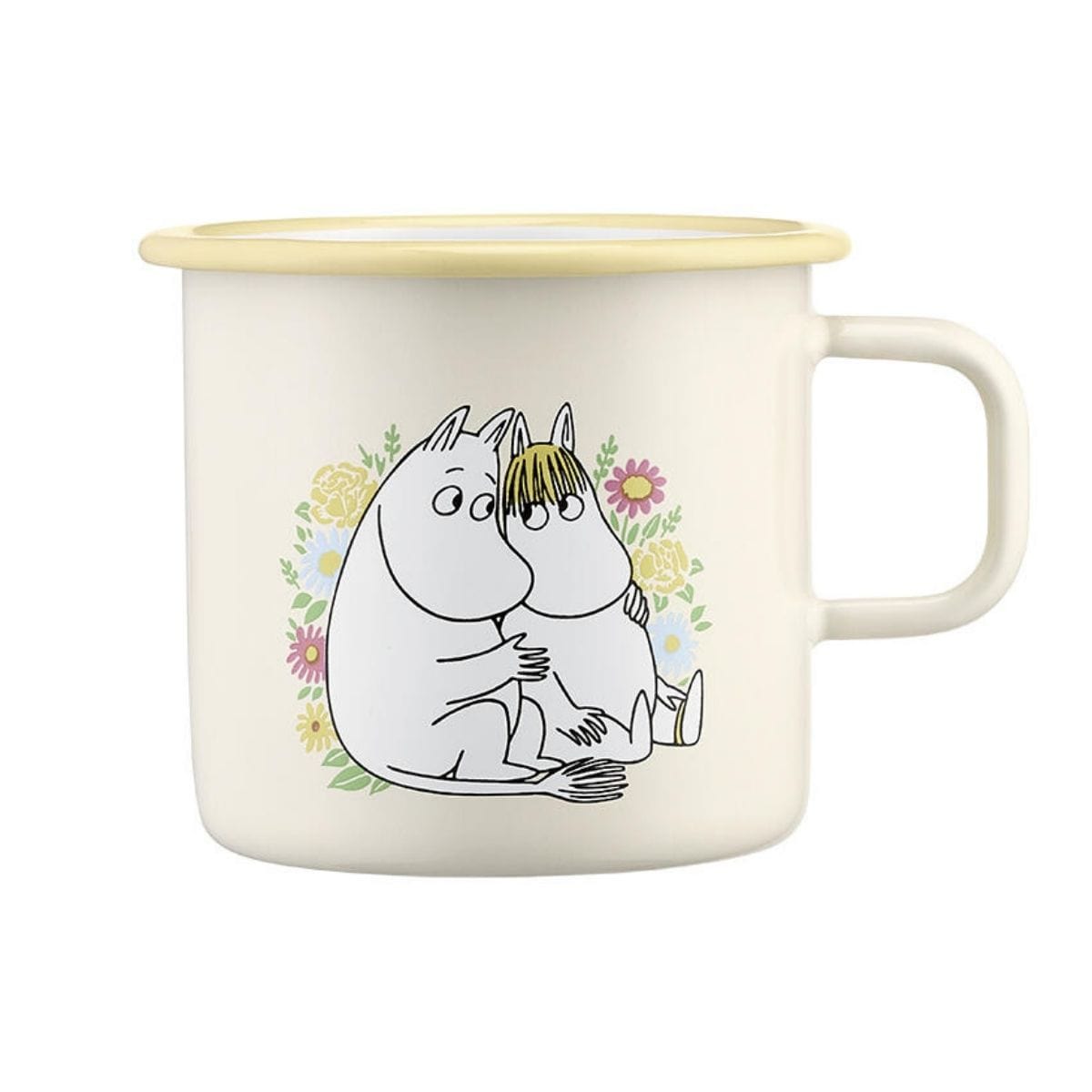 Mummikopp Emalje - Blomster 5,5dl