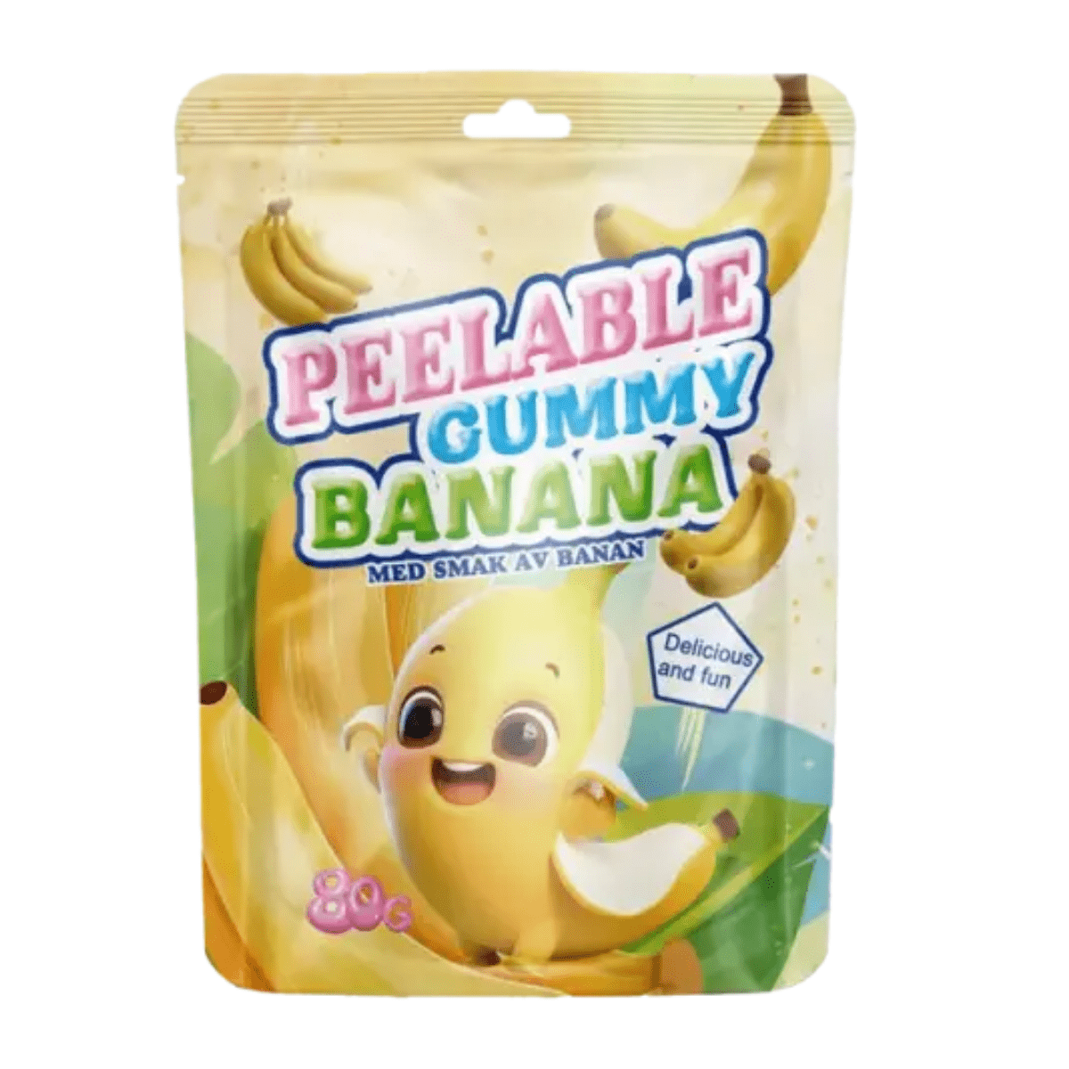 Peelable Gummy Banana 80g