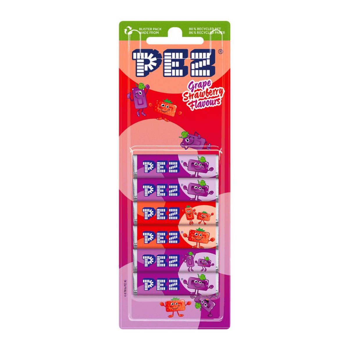 PEZ Refills Grape-Strawberry 6 pk