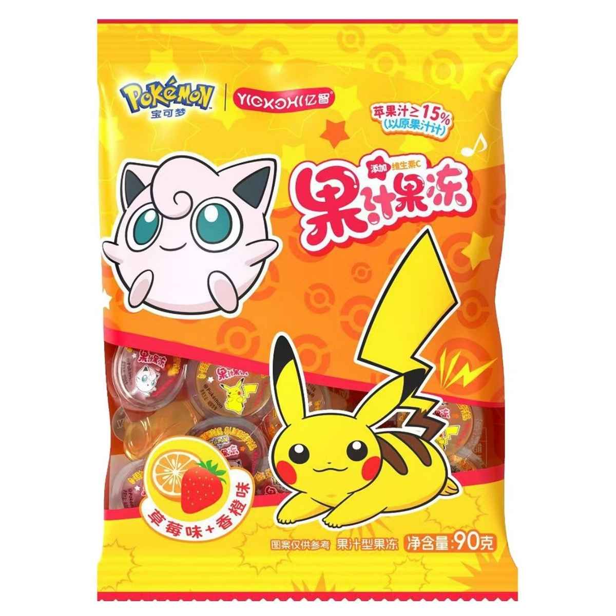 Pokemon Juice Jelly Strawberry & Orange 90g