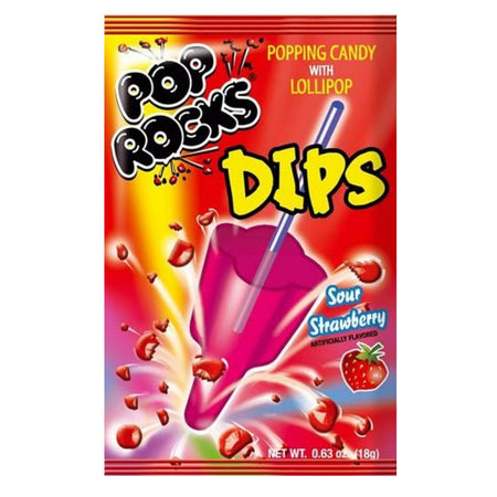Pop Rocks Dips Sour Strawberry 18g