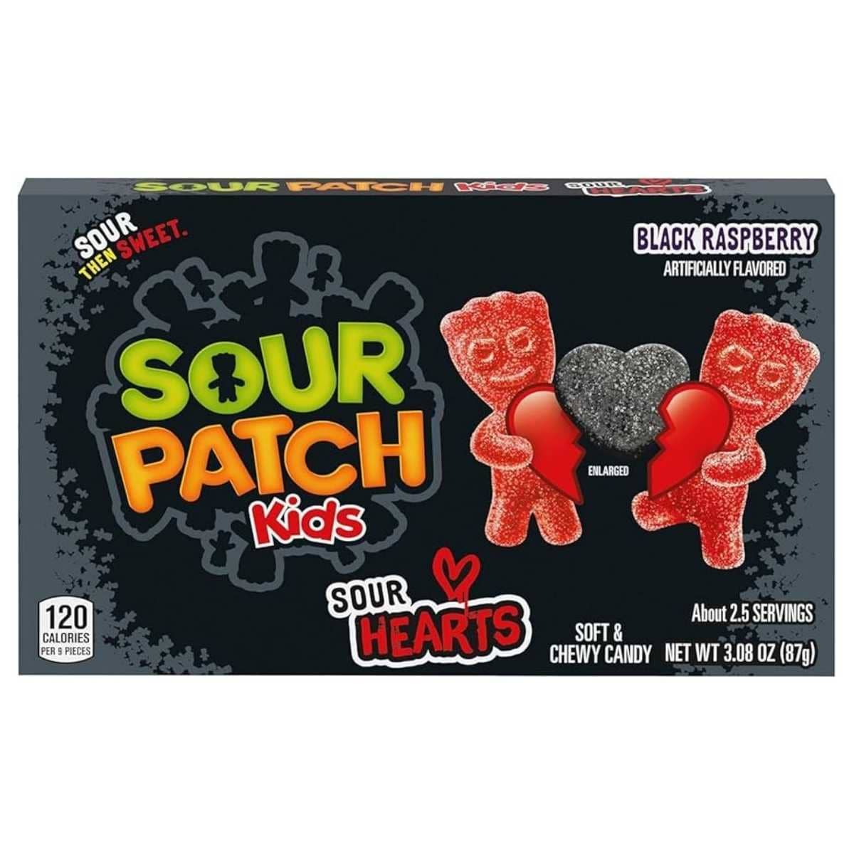 Sour Patch Kids Sour Black Raspberry Hearts 87g