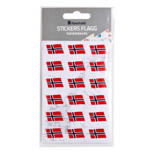 Stickers Norske flagg 21mm