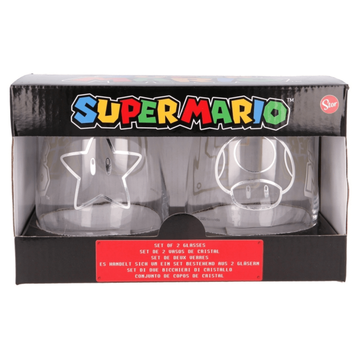 Super Mario Krystallglass 2pk