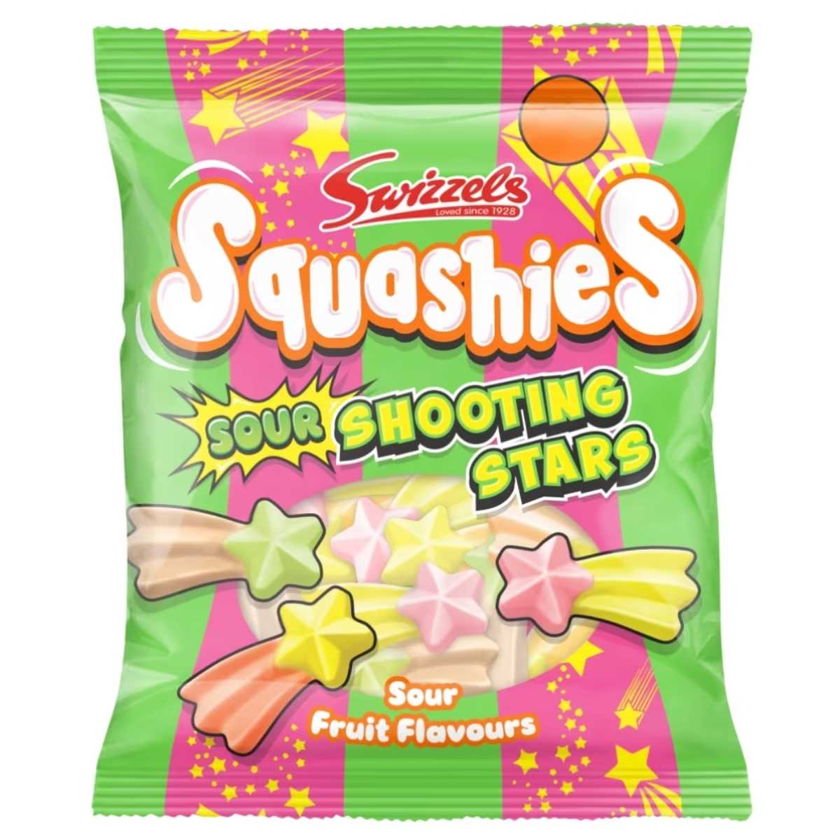 Swizzels Squashies Sour Shooting Stars Gum 100g