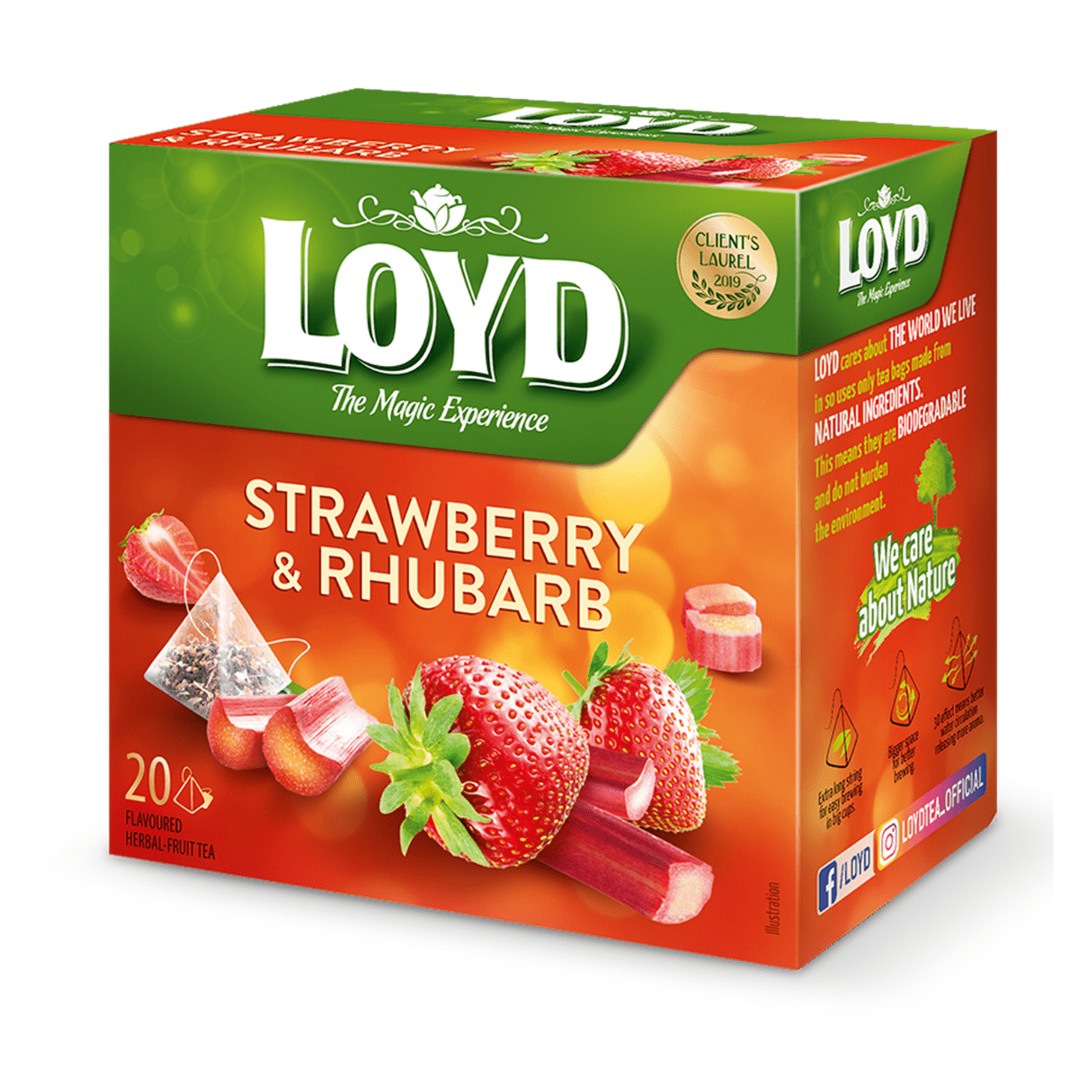 Te Jordbær og Rabarbra 20 stk