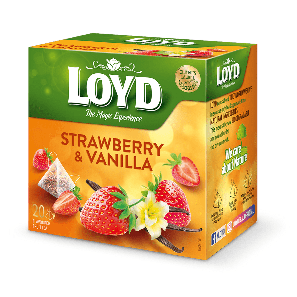 Te Jordbær og Vanilje - 20 stk