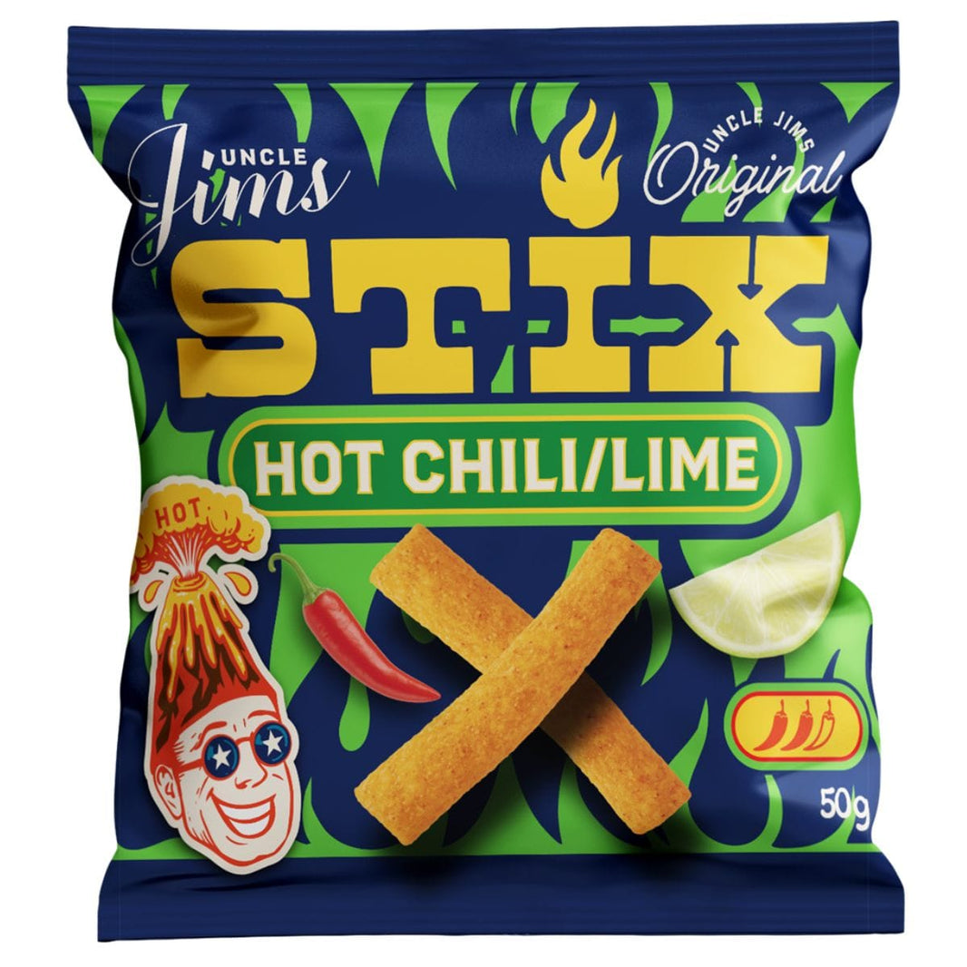 Uncle Jim's Stix Hot Chili & Lime 50g