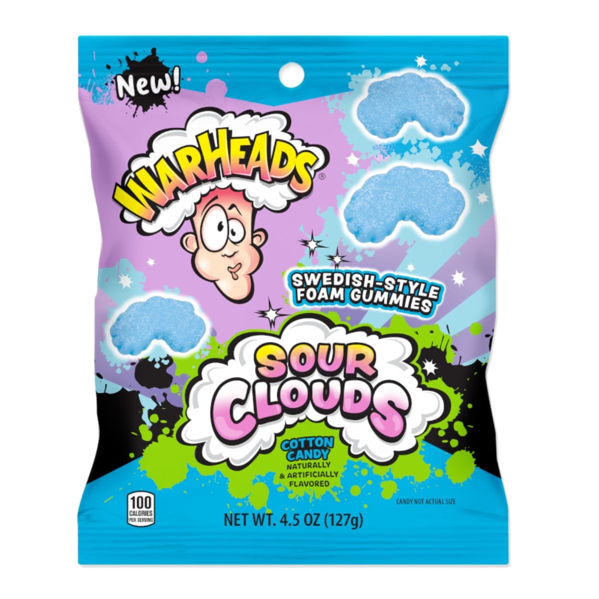 Warheads Sour Clouds Cotton Candy 127g