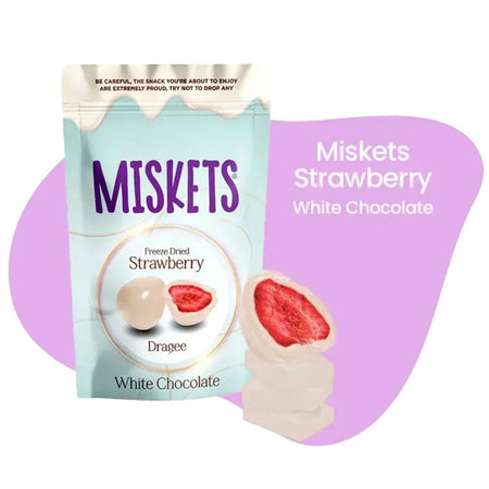 White Chocolate Covered Freeze-Dried Strawberry 80g