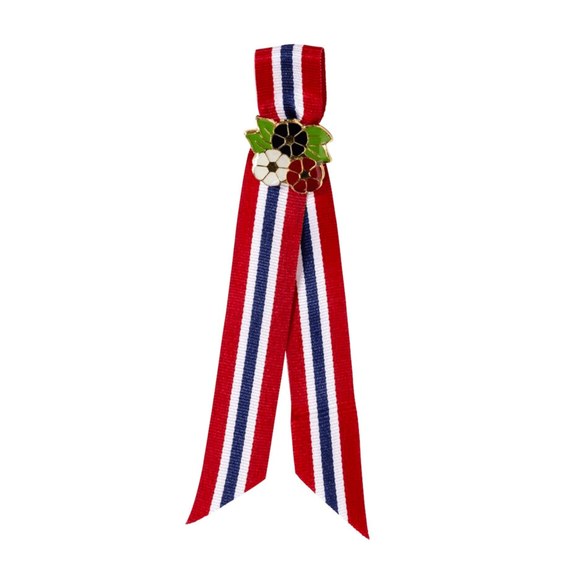 17. Mai sløyfe m/blomsterpin 12cm