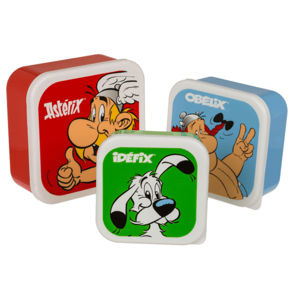 3-pack lunsjbokser- Asterix, Obelix og Idefix