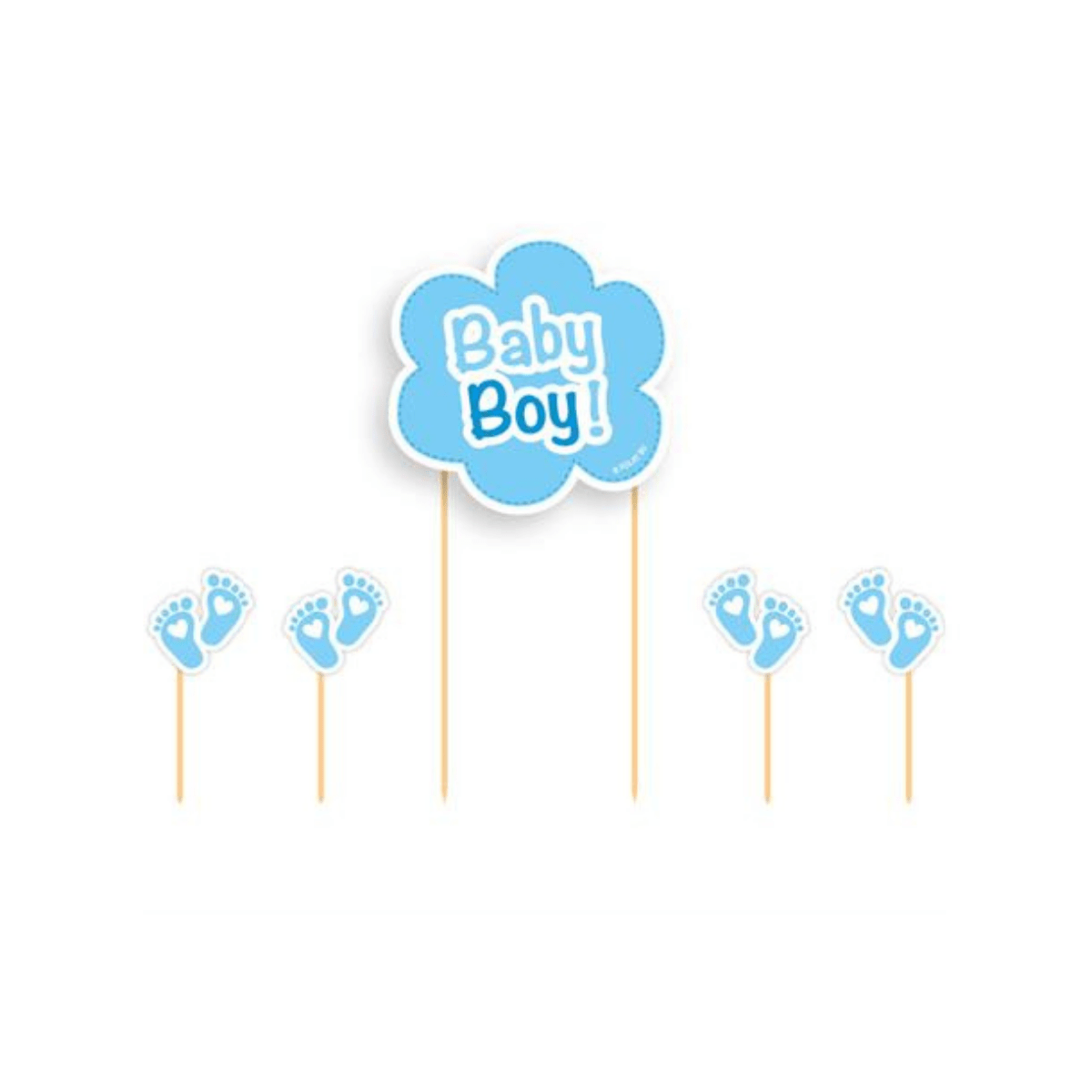 Baby Boy- Kaketopper på pinne, blå