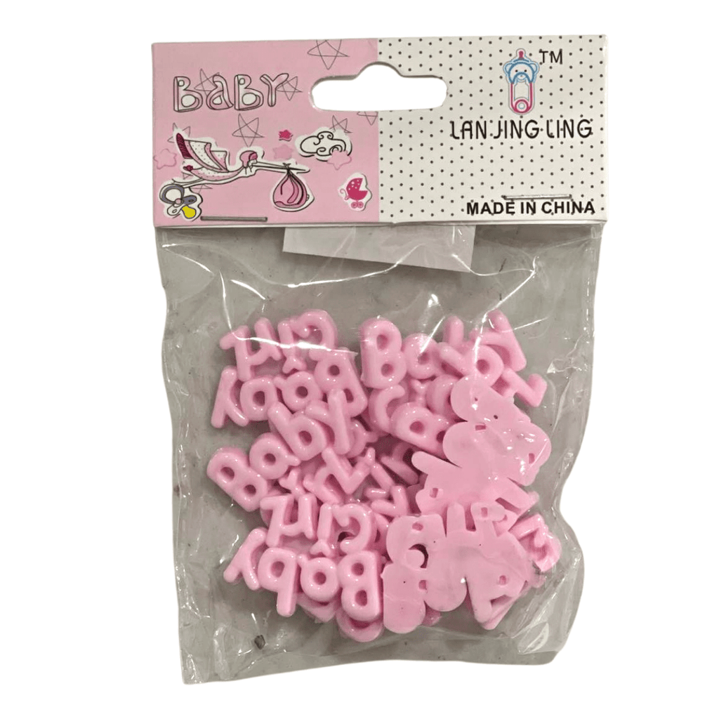 Baby Girl Dekor, Rosa 12 stk