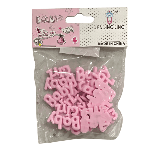 Baby Girl Dekor, Rosa 12 stk