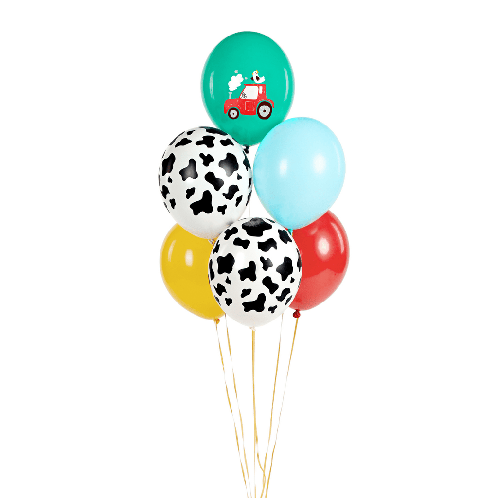 Ballonger Gårdstema Miks, 6 stk