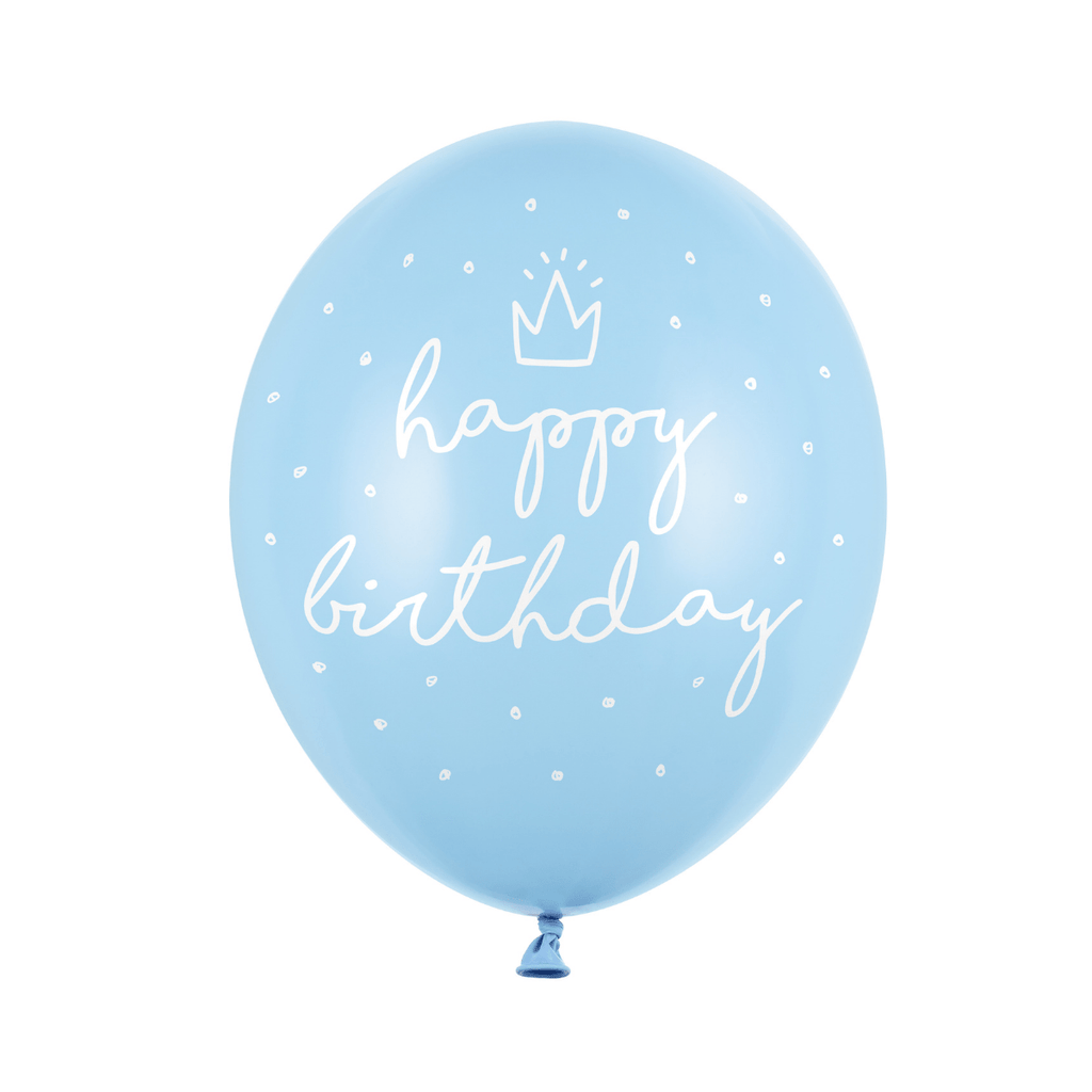 Ballonger, Happy birthday- lyseblå
