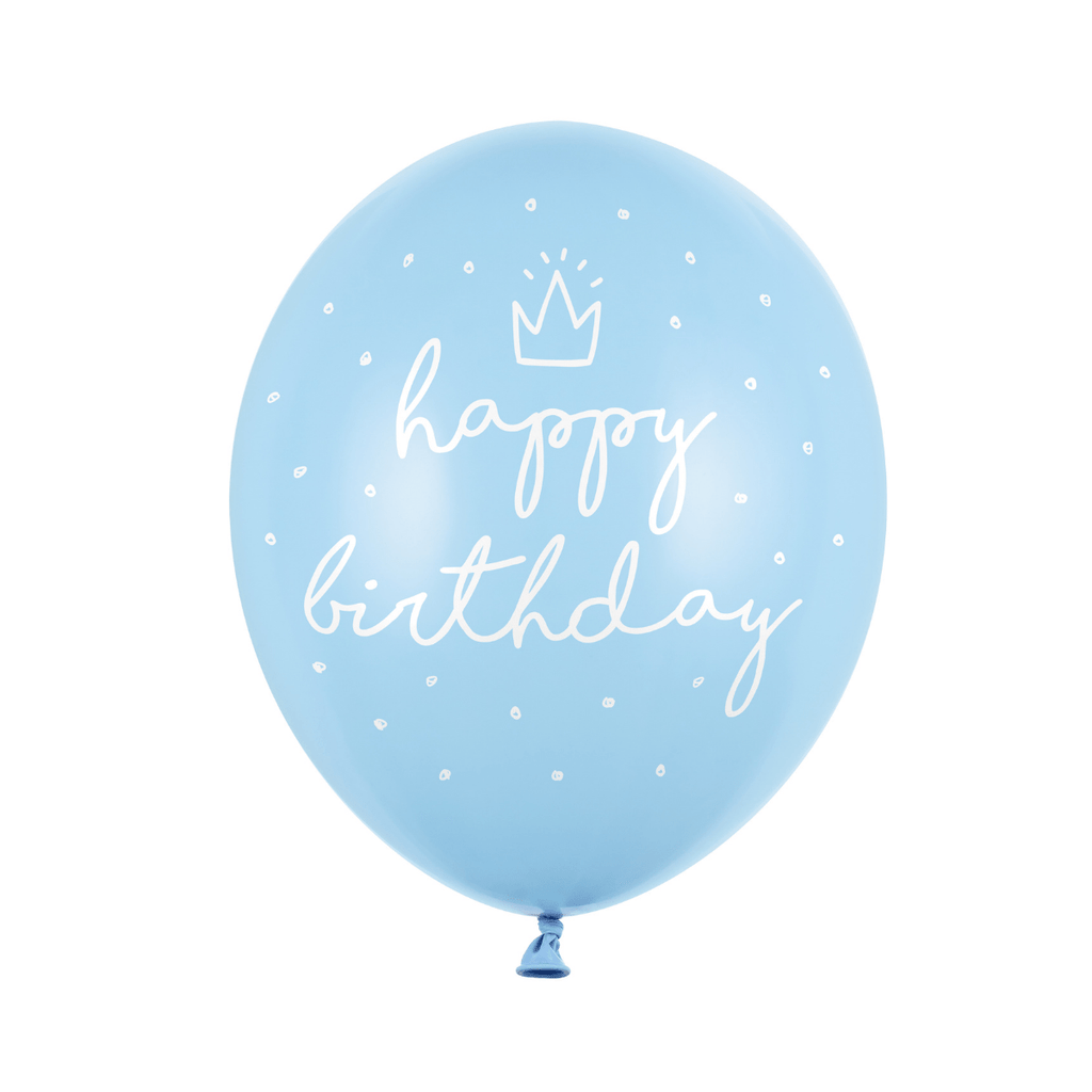 Ballonger, Happy birthday- lyseblå