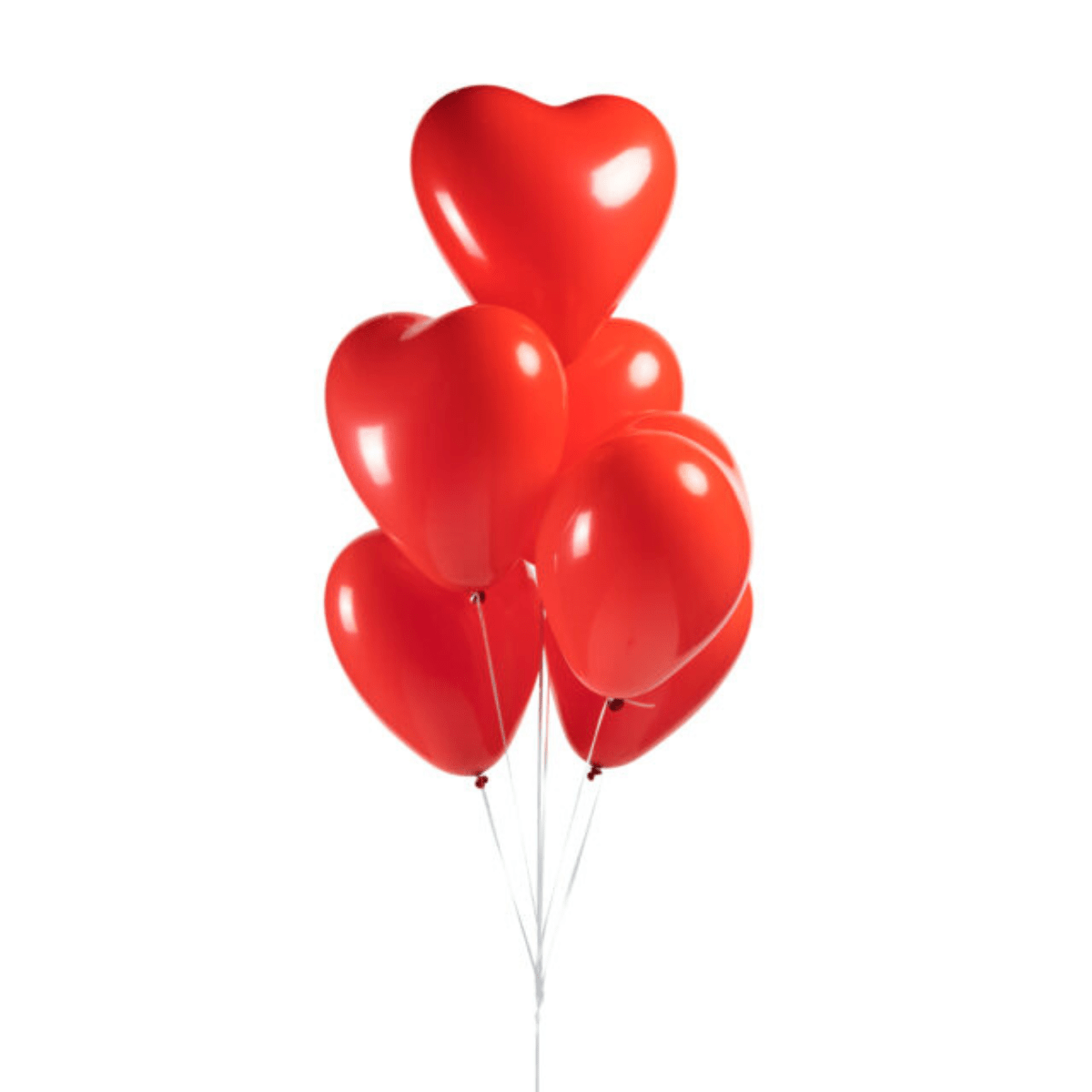 Ballonger Hjerte Rød 6 stk