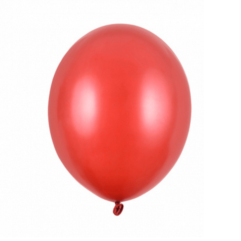 Ballonger, metallic poppy rød