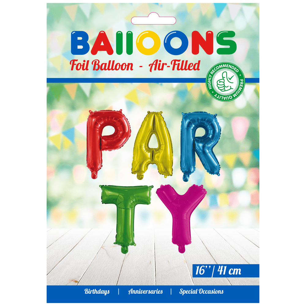 Ballonger "party" i flere farger