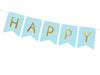 Banner, Happy Birthday- Lyseblå
