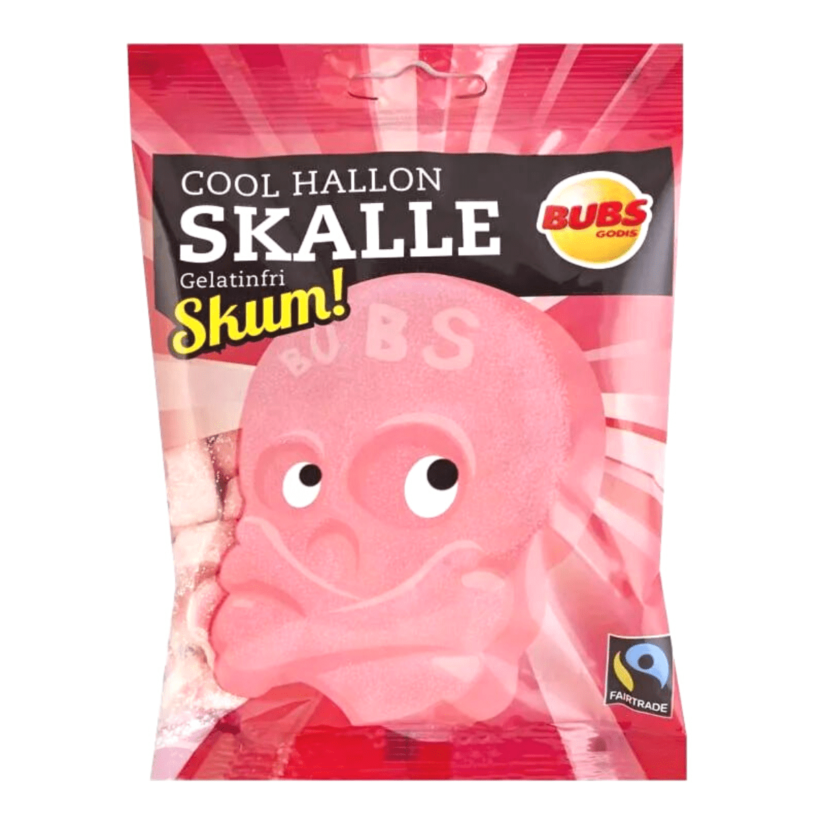 Bubs Cool Bringebær Skalle Skum 90g