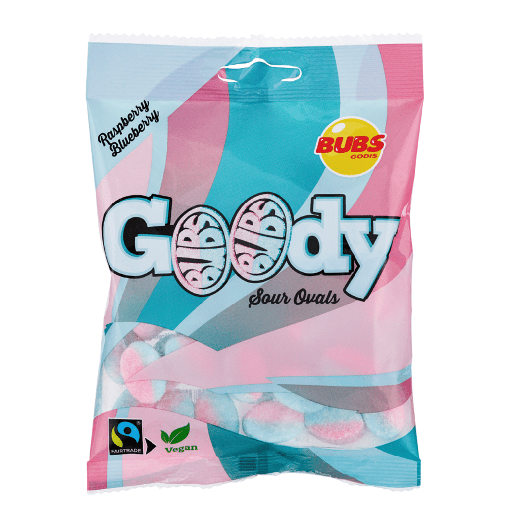 Bubs Goody Bringebær/Blåbær 90g