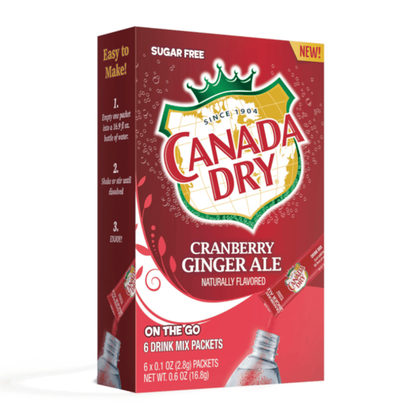 Canada Dry On To Go Cranberry Ginger Ale Drink Mix - 6pk