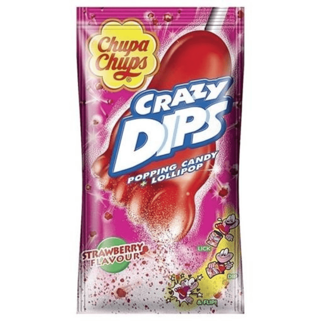 Chupa Chups Crazy Dips Jordbær