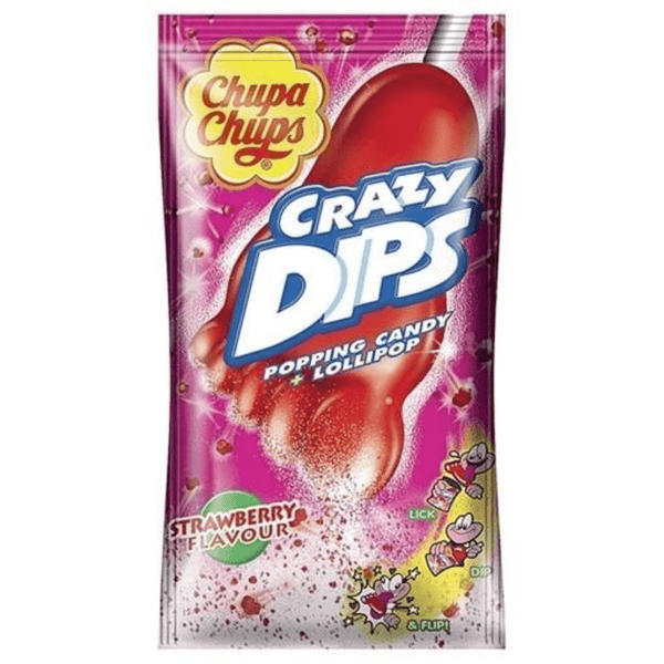 Chupa Chups Crazy Dips Jordbær