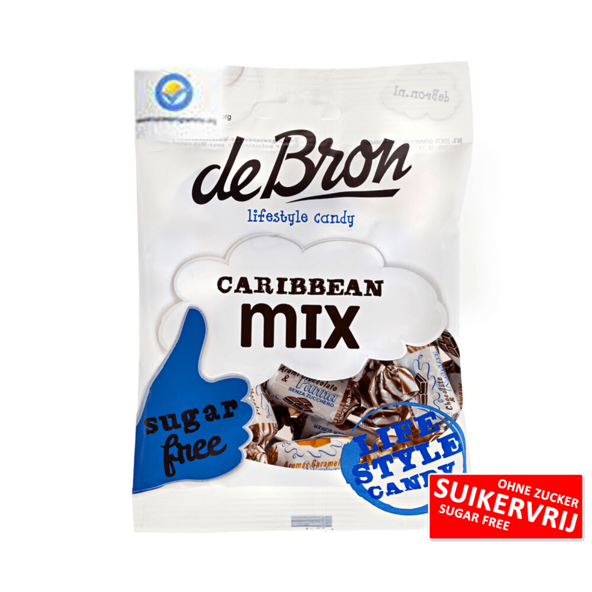 DeBron Caribbean Mix Sukkerfri 90g