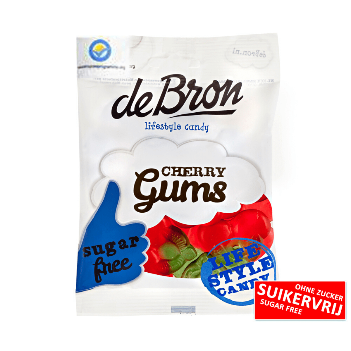 DeBron Cherry Gums Sukkerfri 90g