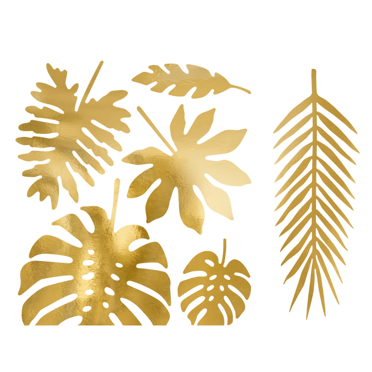 Dekorasjoner Aloha - Tropiske blader, Gull