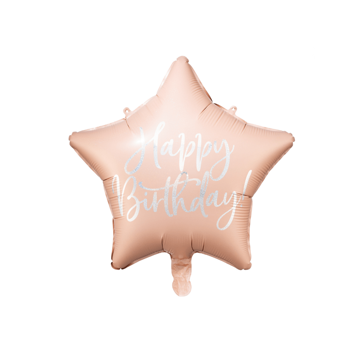 Folieballong "Happy Birthday"- pudderrosa