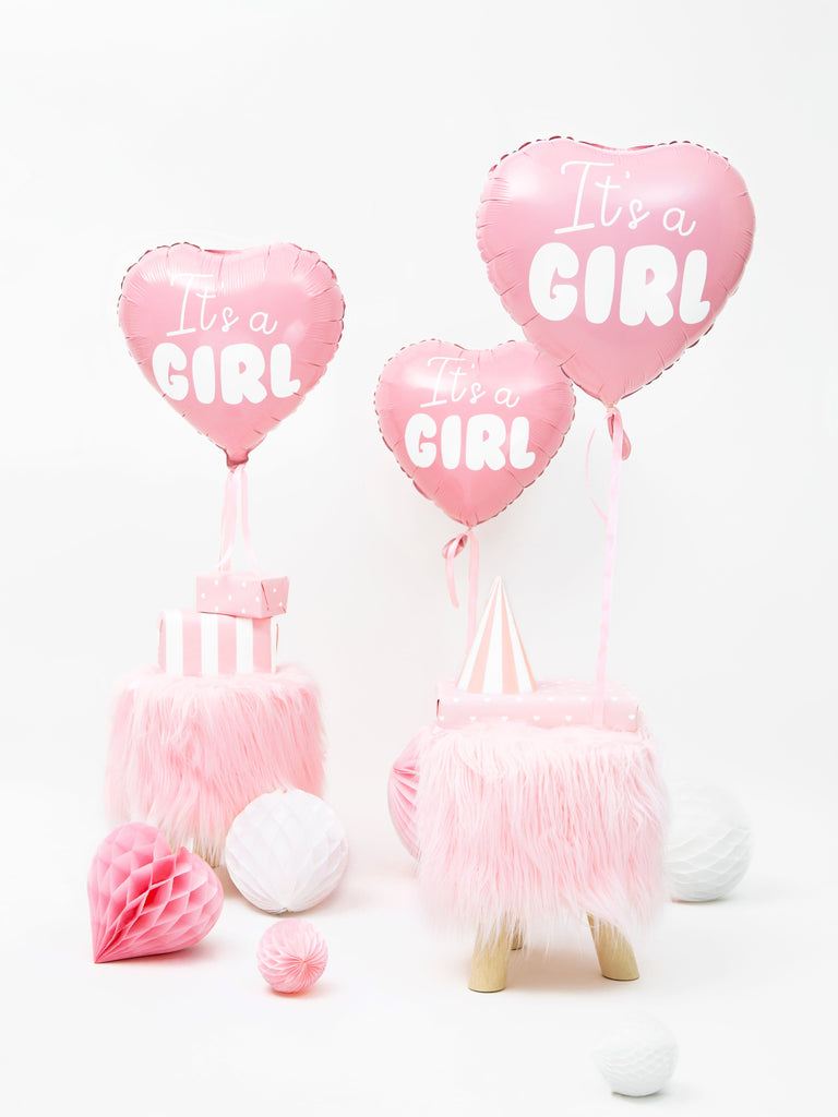 Folieballong, It's a girl- Rosa