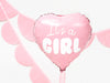 Folieballong, It's a girl- Rosa