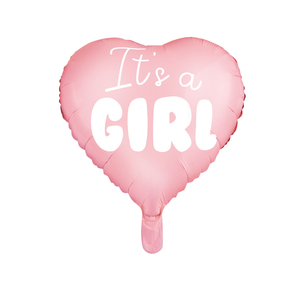 Folieballong, It's a girl- Rosa