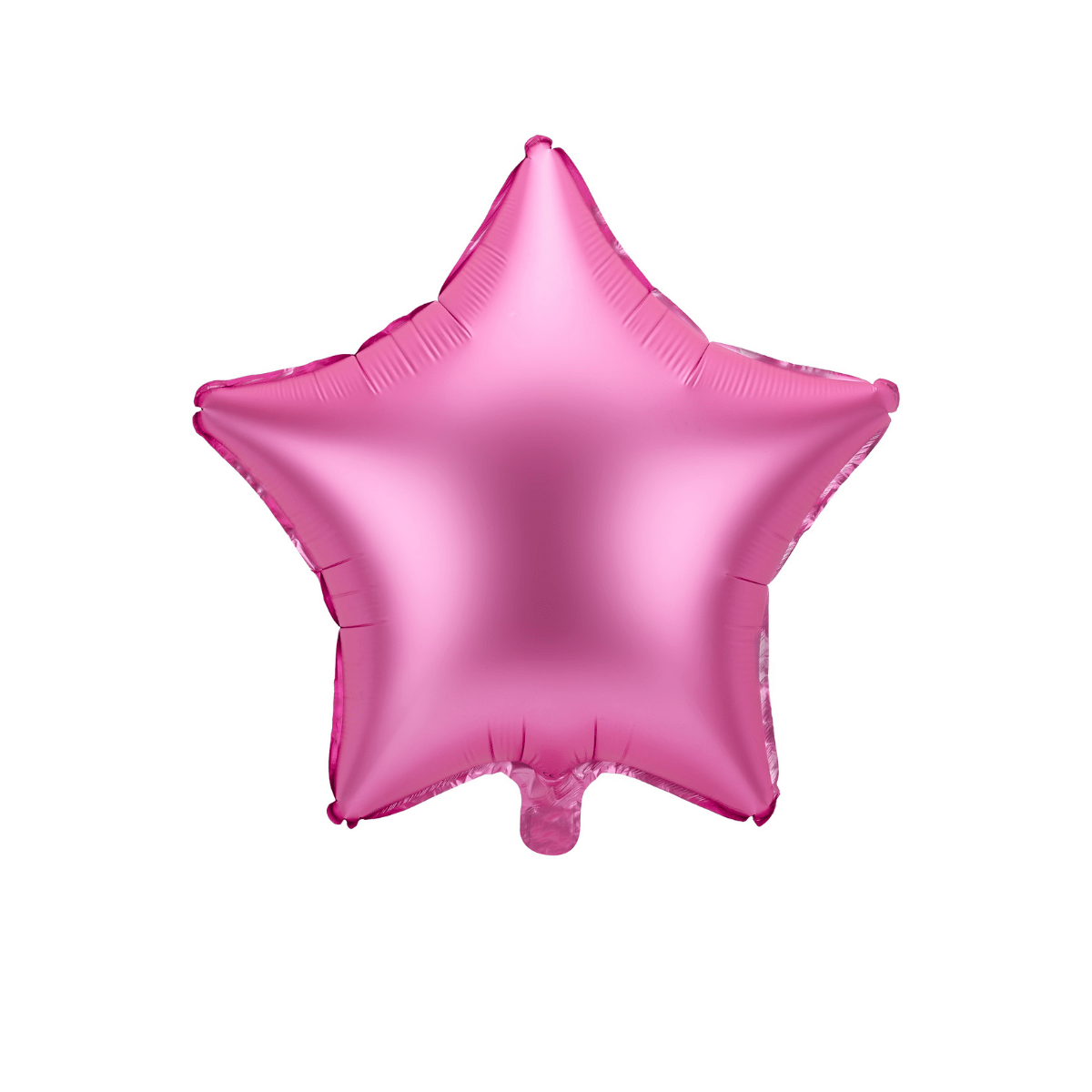 Folieballong stjerne- matt rosa